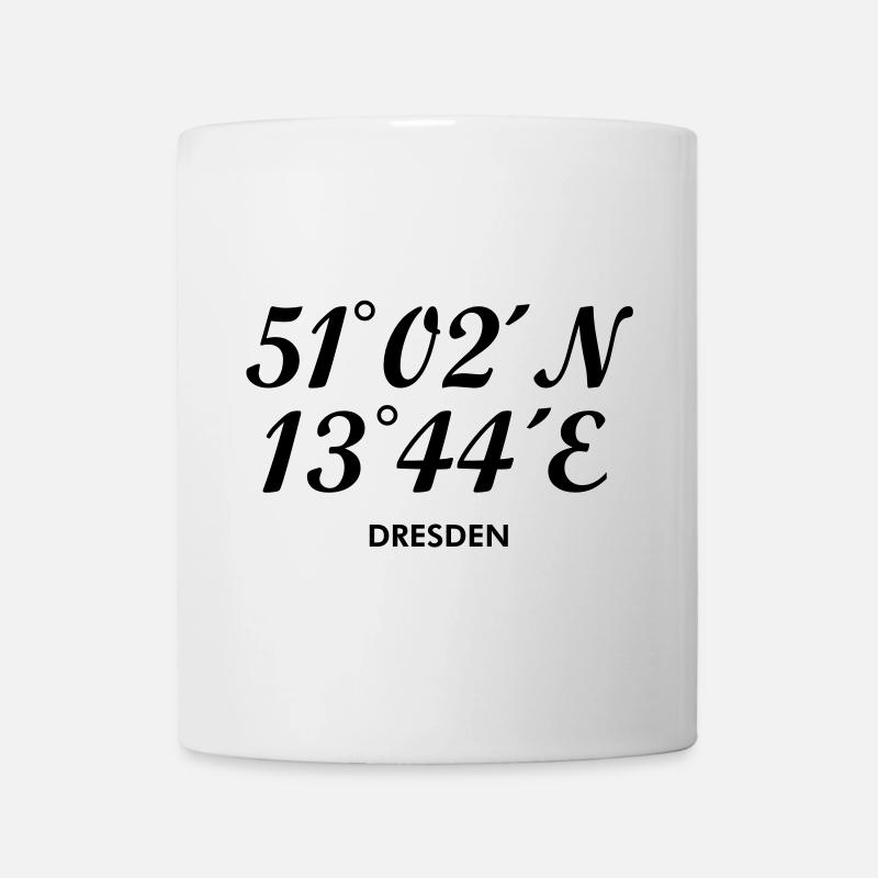 Dresden Koordinaten - Tasse - Weiß