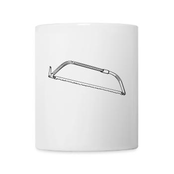 Scie, scie à main, professionnel - Mug blanc - blanc - Devant