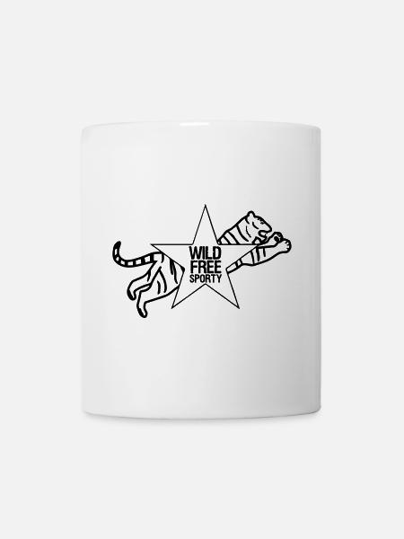 Sport Sportler Tiger Tier Fun Sprüche Geschenk - Tasse - Weiß