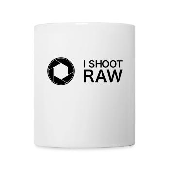 I shoot raw - Tasse - Weiß - Vorne