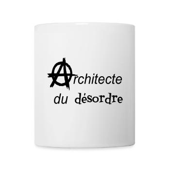 t-shirt anarchy architect of the mess tote bag - Mug - white - Front