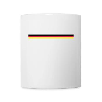 Deutschland Streifen lang schwarz rot gelb flagge - Tasse - Weiß - Vorne
