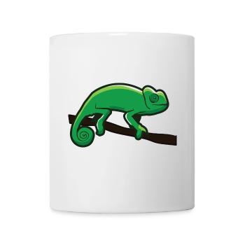 Green Climbing Chameleon Iguana Lizard Reptile - Mug - white - Front