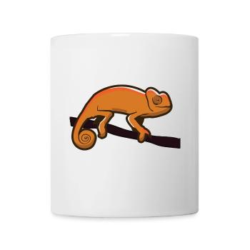kletterndes Chamäleon - Tasse - Weiß - Vorne