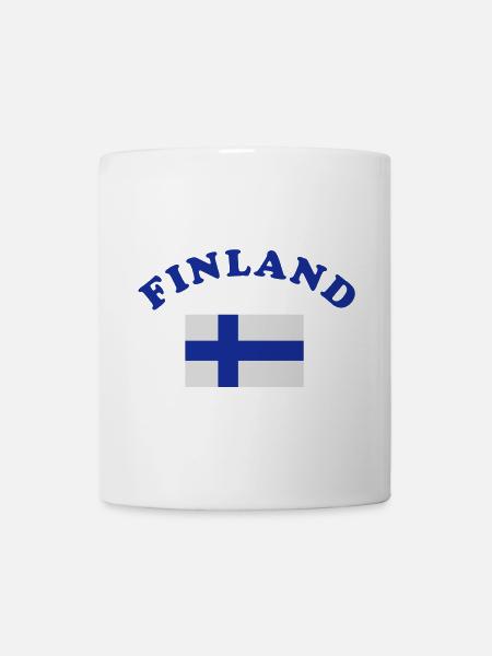 Finnische Flagge - Tasse - Weiß