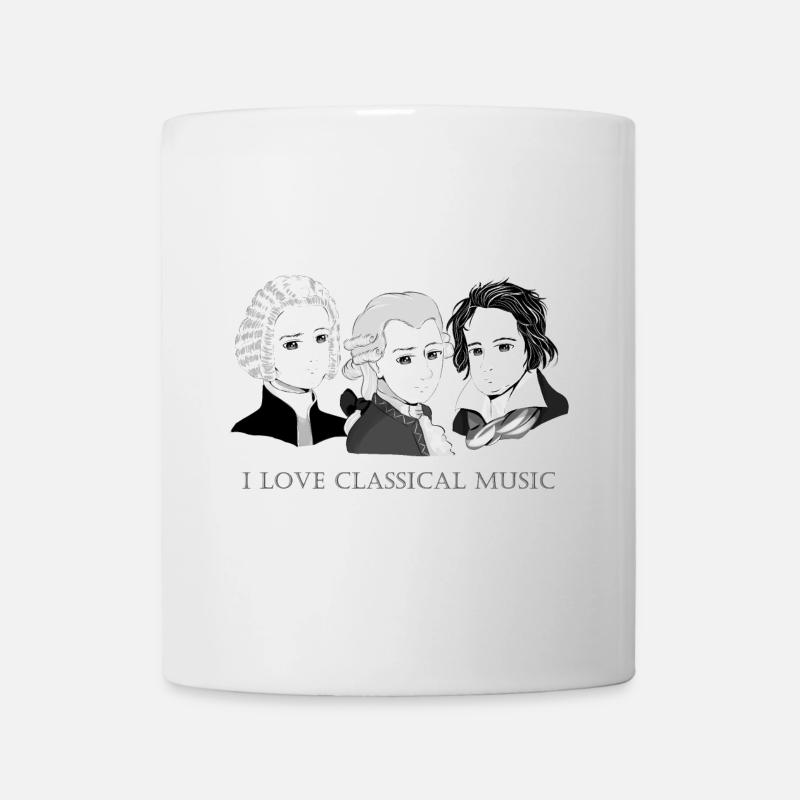 Bach - Mozart - Beethoven en chibi - Mug blanc - blanc