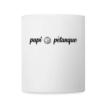 papi pétanque - Mug blanc - blanc - Devant