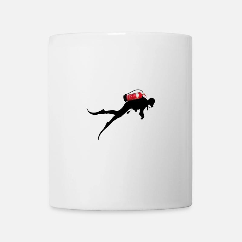 plongeur - Mug blanc - blanc