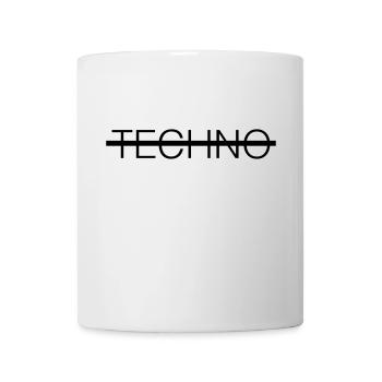 T-Shirt mit Techno-Inschrift Techno minimales Geschenk - Tasse - Weiß - Vorne