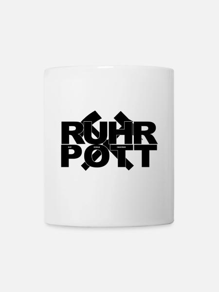 RUHRPOTT AUF KOHLE GEBOREN - Tasse - Weiß