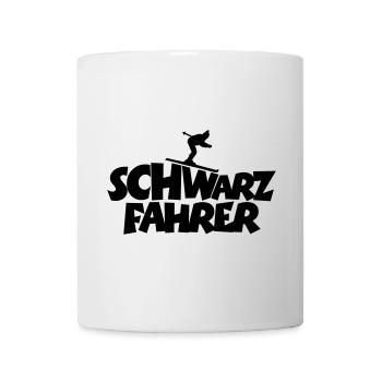 Schwarzfahrer Skifahrer Wintersport - Tasse - Weiß - Vorne