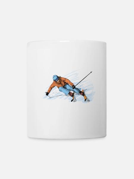 Skiing - Mug - white