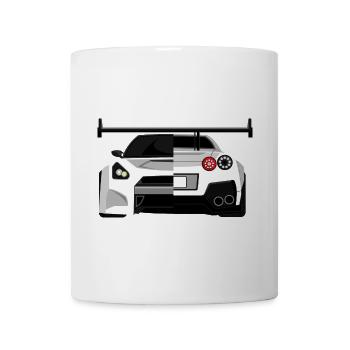 Gtr Skyline Cars Tuner Racing Symbol Collage Logo - Mug - white - Front