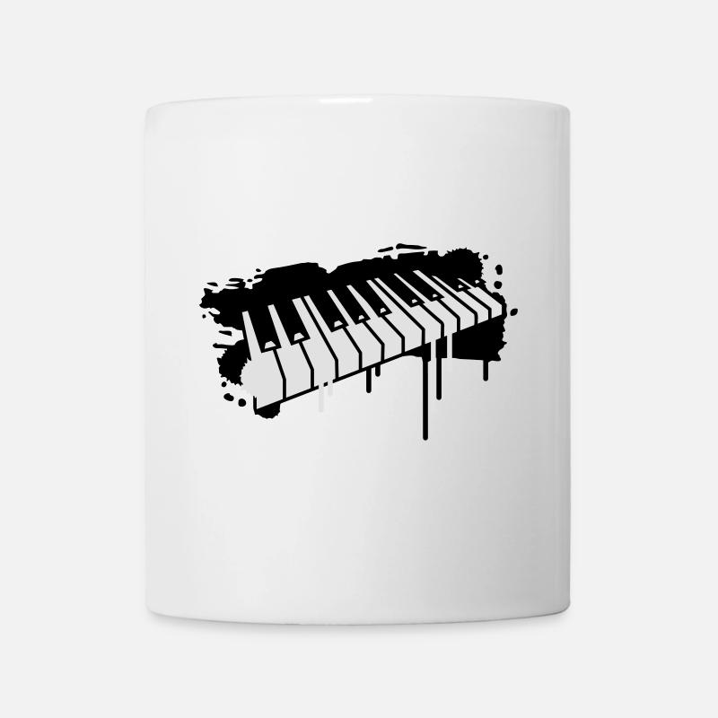 Klaviertasten Graffiti - Tasse - Weiß