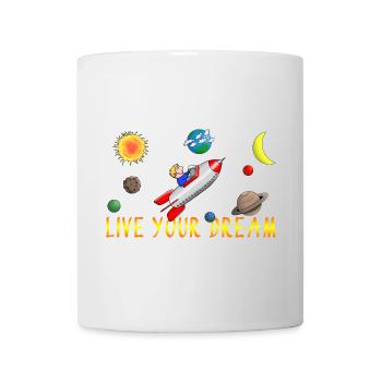vivez votre rêve - Mug blanc - blanc - Devant