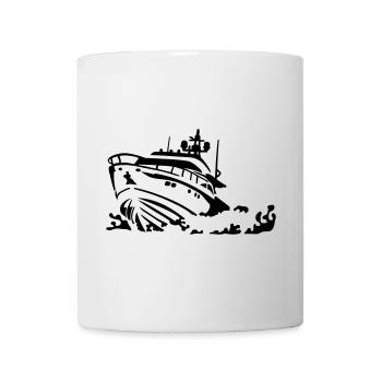 Motorboot - Tasse - Weiß - Vorne