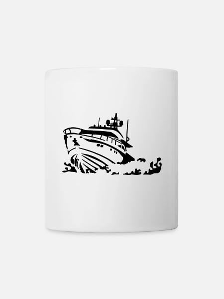 Motorboot - Tasse - Weiß