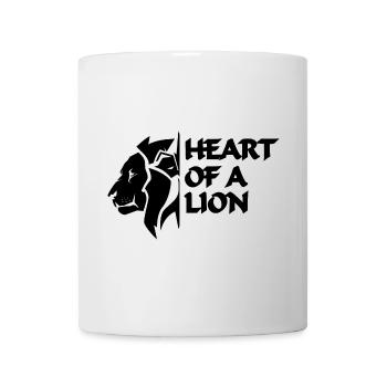 Lionheart Lion motivation logo icône icône graphique - Mug blanc - blanc - Devant