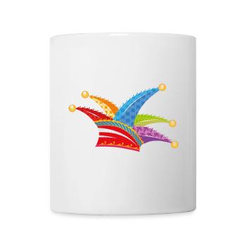 knallbunte Narrenkappe - Tasse - Weiß - Vorne