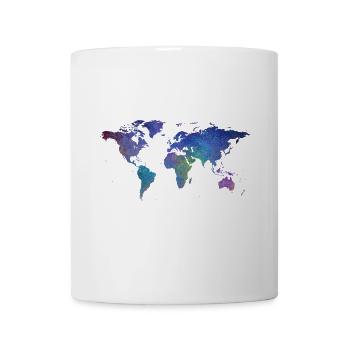 Carte mondiale - Mug blanc - blanc - Devant