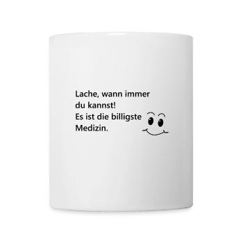 Lache - Tasse - Weiß - Vorne