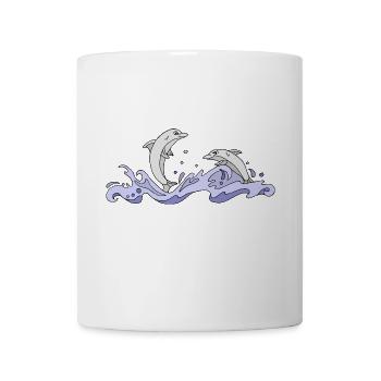 dauphins - Mug blanc - blanc - Devant