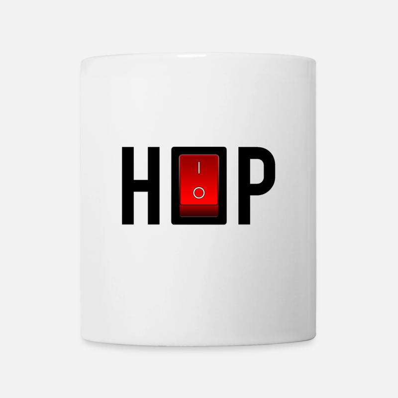 on off switch, hip hop, on off switch, rap - Mug - white