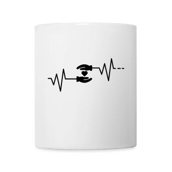 Battement de coeur - Main dans la main Love Cohesion Loyal - Mug blanc - blanc - Devant