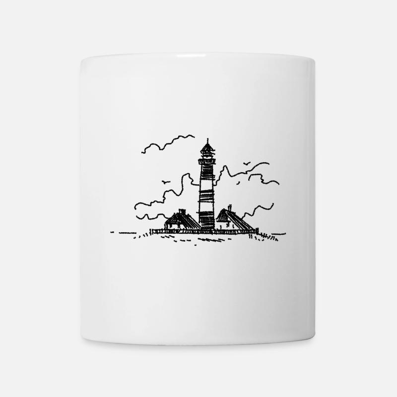Leuchtturm Westerhever - Tasse - Weiß