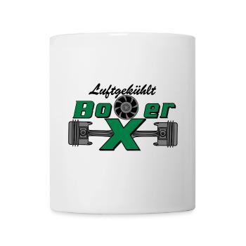 Boxermotor, Boxer, Motor, Luftgekühlt (25) - Tasse - Weiß - Vorne