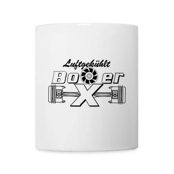 Boxermotor, Boxer, Motor, Luftgekühlt (25) - Tasse - Weiß - Vorne