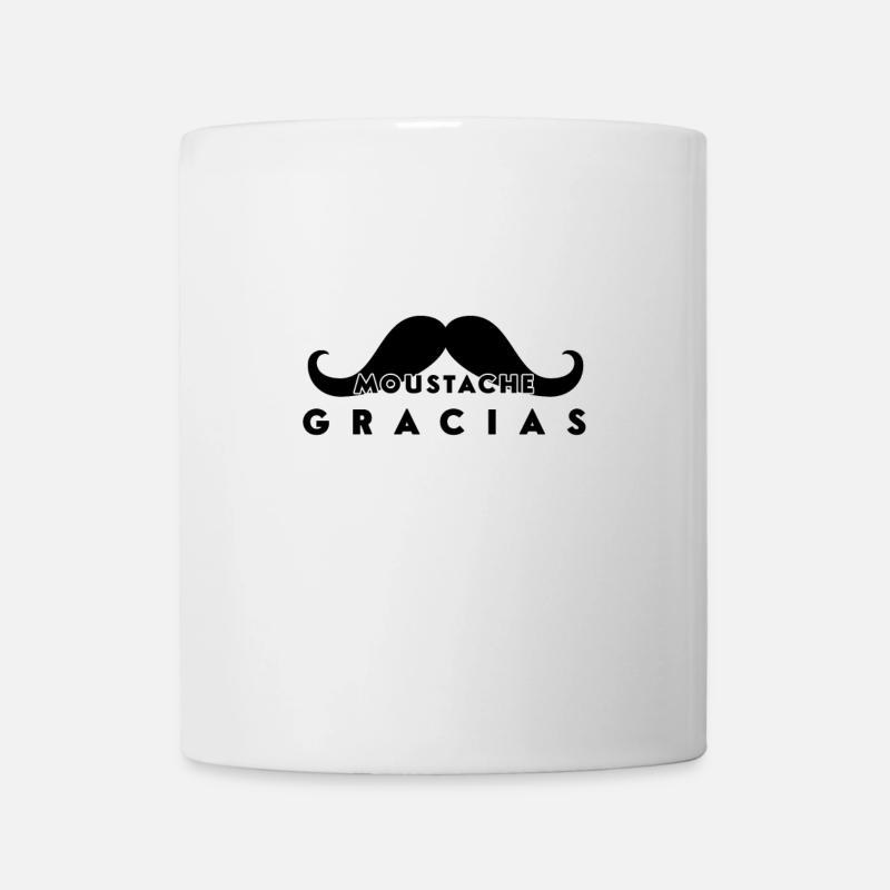 Schnurrbart-Gracias - Tasse - Weiß