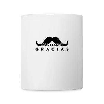 Moustache gracias - Mug blanc - blanc - Devant