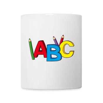 ABC motif, ideal for early school / school enrollment - Mug - white - Front