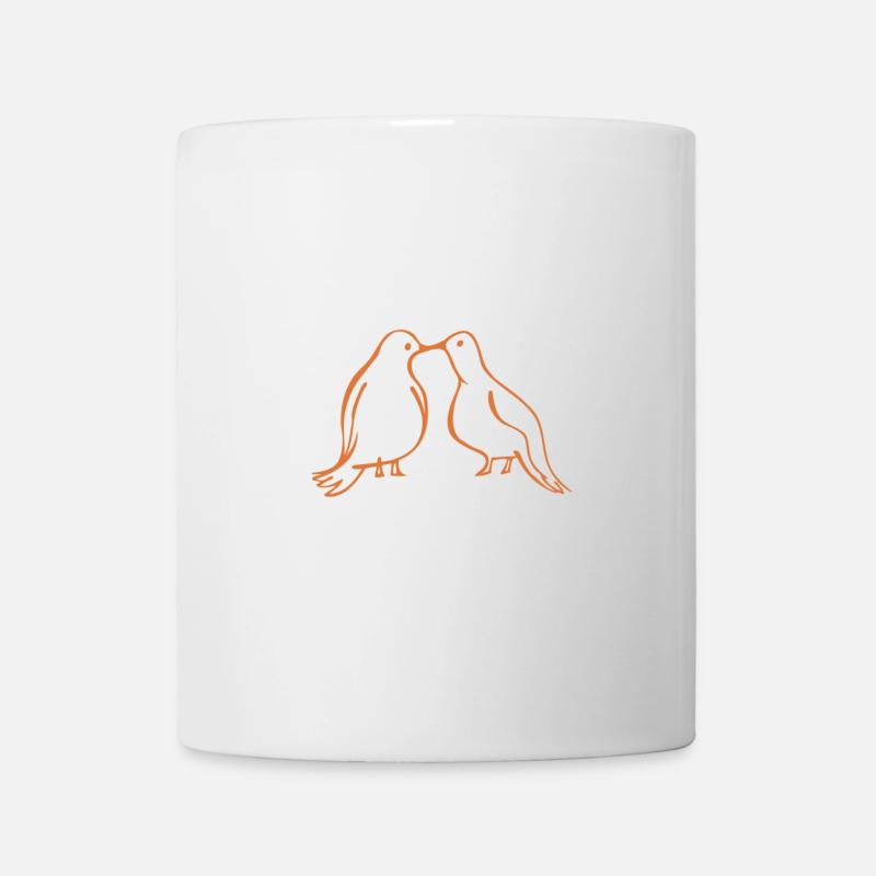 Turteltauben - Tasse - Weiß