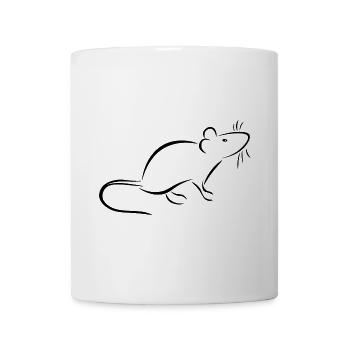 Ratte und Maus - halten zahme Ratten oder Mäuse - Tasse - Weiß - Vorne