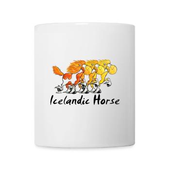Trois Chevaux Islandais Drôles - Mug blanc - blanc - Devant