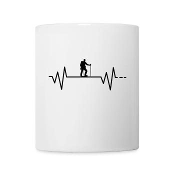Herzschlag Wandern Bergsteigen Gipfel Geschenk - Tasse - Weiß - Vorne