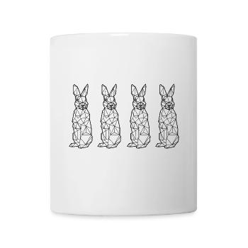 Lapin polygone lapin art. - Mug blanc - blanc - Devant