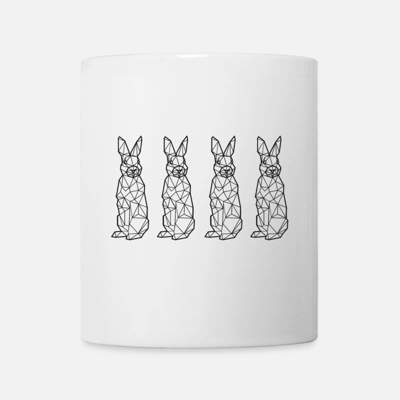 Lapin polygone lapin art. - Mug blanc - blanc