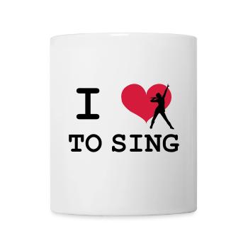 I Love To Sing - Mug blanc - blanc - Devant
