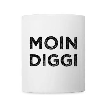 Moin Diggi Hamburg Nordsee Geschenk - Tasse - Weiß - Vorne