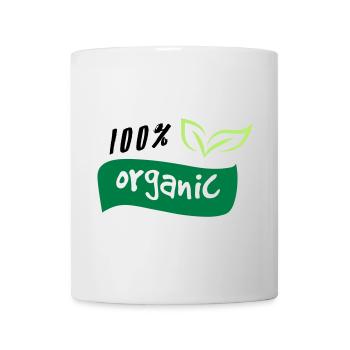 100% Organic Organic Green Logo Natur Öko Bio - Mug - white - Front