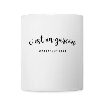 c est un garçon - Mug blanc - blanc - Devant