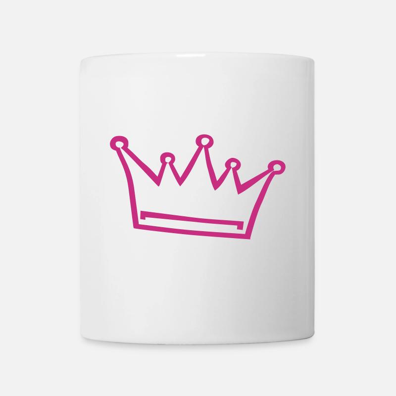 couronne, princesse, prince - Mug blanc - blanc