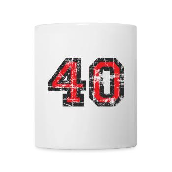 Number 40 Forty 40th Birthday Design (EU) - Mug - white - Front