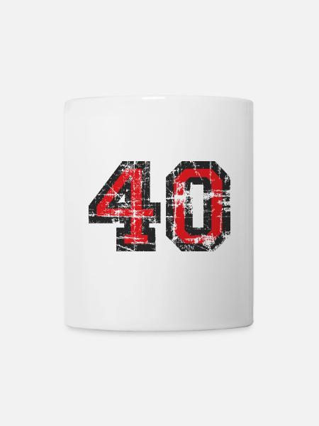 Number 40 Forty 40th Birthday Design (EU) - Mug - white
