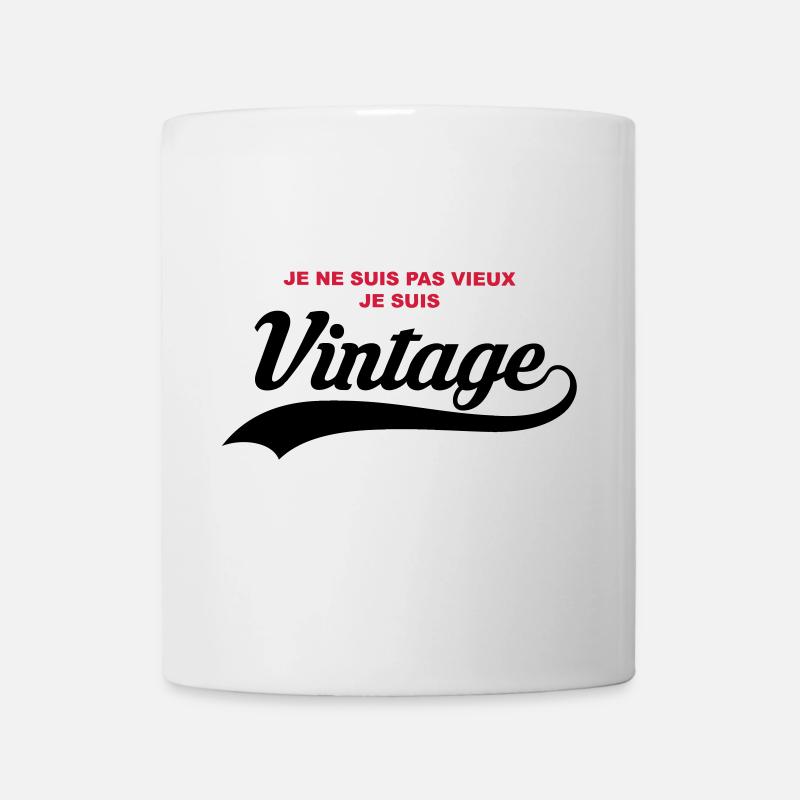 humour vintage - Mug blanc - blanc