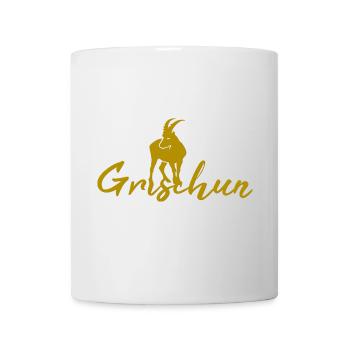 Graubünden Schweiz Steinbock Alpen - Tasse - Weiß - Vorne