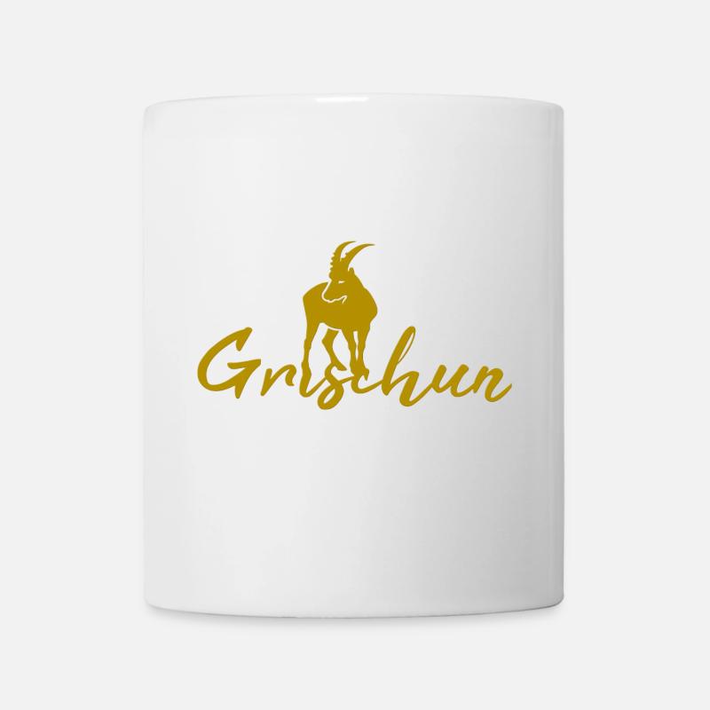 Graubünden Schweiz Steinbock Alpen - Tasse - Weiß